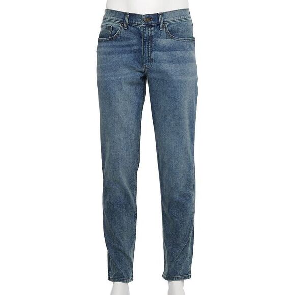 Sonoma Other - Sonoma Regular Fit Everyday Jeans Men 32x34 Blue Medium Wash Stretch Straigt NEW